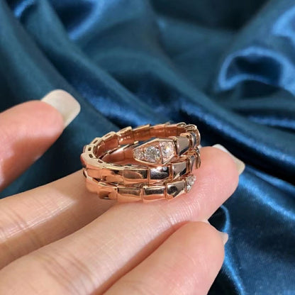 [Violet JW]SERPENTS DOUBLE ROW DIAMOND RING