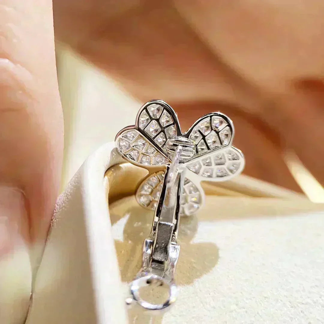 [Violet JW]CLOVER COMOS DIAMOND EARRINGS SILVER