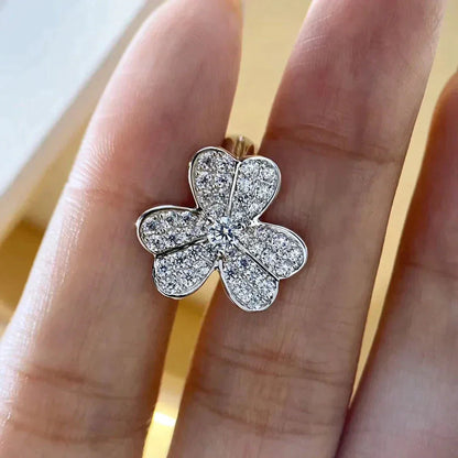 [Violet JW]CLOVER COMOS DIAMOND EARRINGS SILVER
