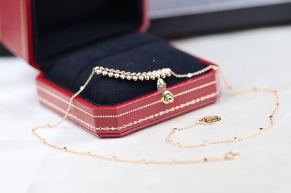 [Violet JW]CLASH PINK GOLD NECKLACE