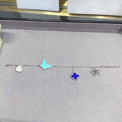 [Violet JW]LUCKY SPRING SILVER BRACELET 4 MOTIF