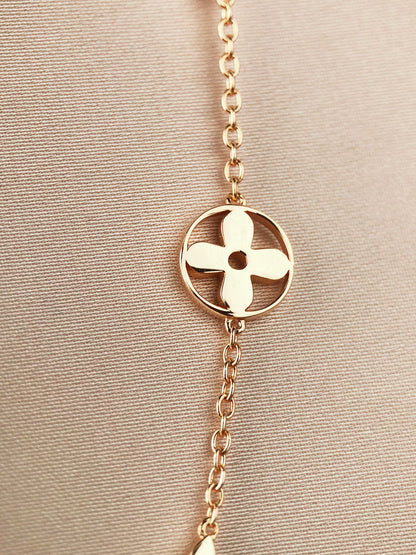 [Violet JW]STAR AND SUN 7 MOTIFS GOLD BRACELET