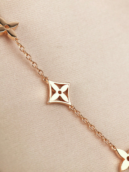 [Violet JW]STAR AND SUN 7 MOTIFS GOLD BRACELET
