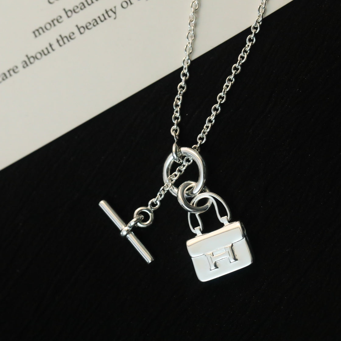 [Violet JW]POP H PEDANT SILVER NECKLACE