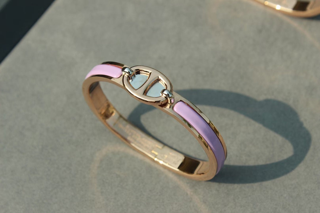 [Violet JW]CLIC CHAINE PINK GOLD BRACELET