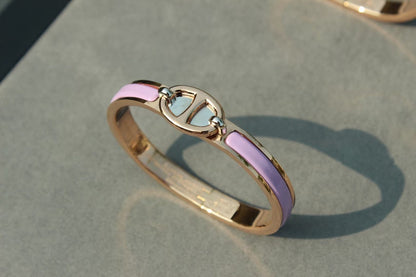[Violet JW]CLIC CHAINE PINK GOLD BRACELET