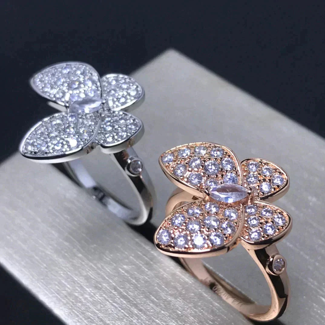 [Violet JW]BUTTERFLY PINK GOLD DIAMOND RING