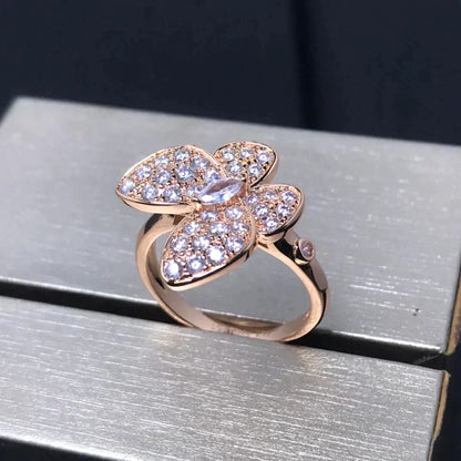 [Violet JW]BUTTERFLY PINK GOLD DIAMOND RING