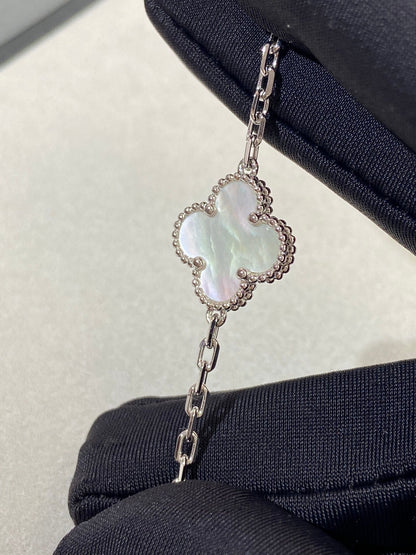 [Violet JW]CLOVER SILVER MOP 5 MOTIF BRACELET