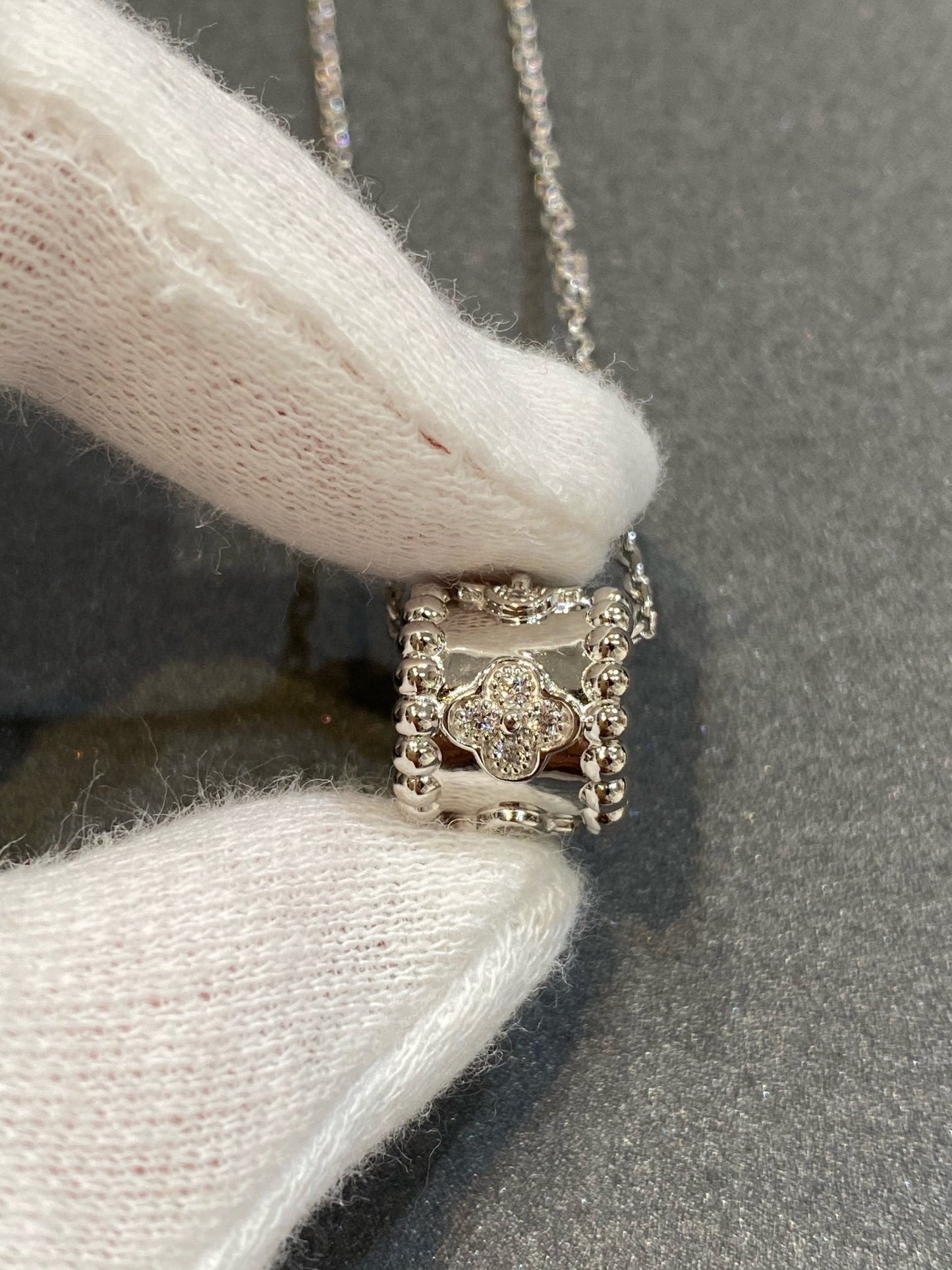 [Violet JW]PERLEE PEDANT SIVLER DIAMOND NECKLACE