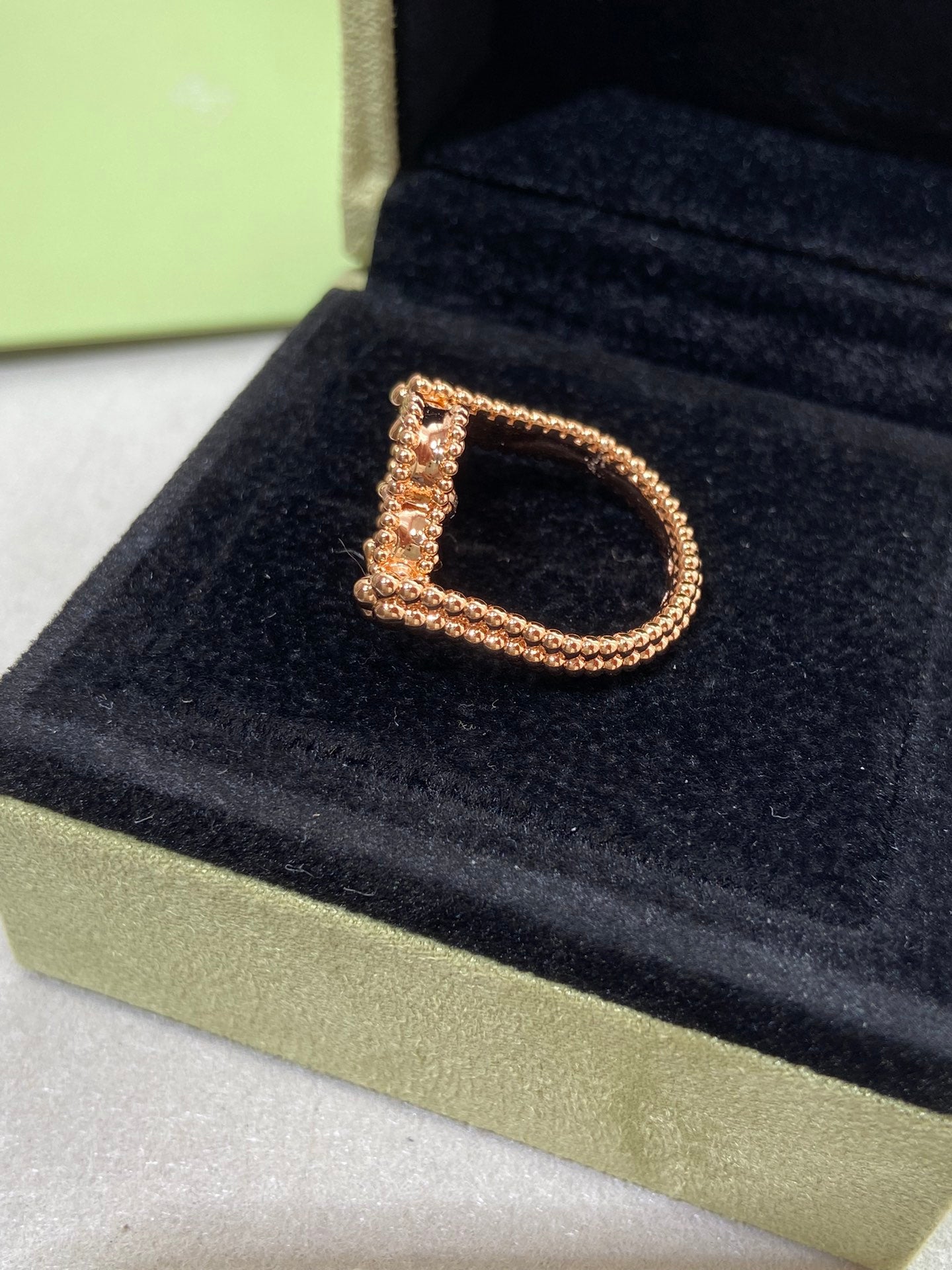 [Violet JW]CLOVER RIVERSIBLE ROSE GOLD RING