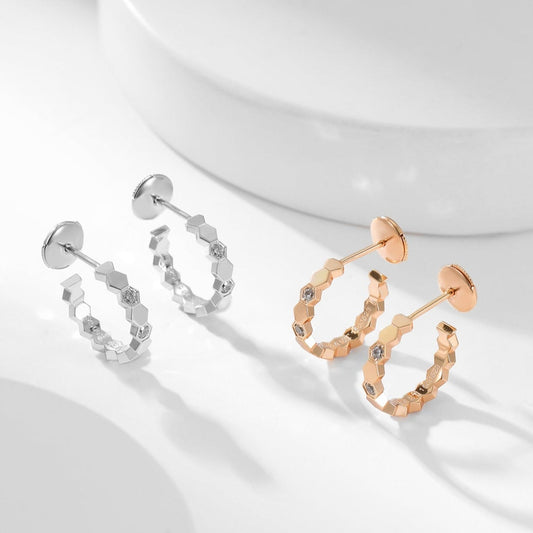[Violet JW]BEE DIAMOND HOOP EARRINGS