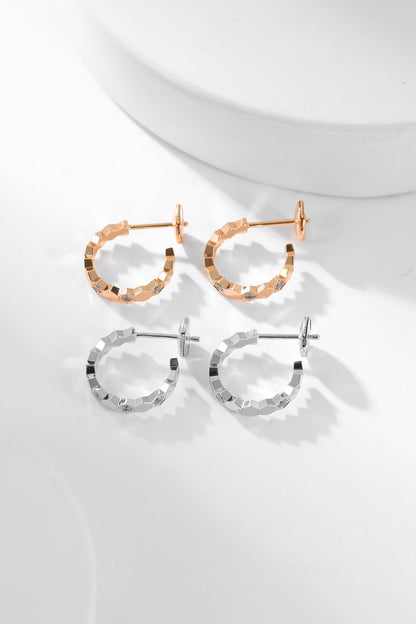 [Violet JW]BEE DIAMOND HOOP EARRINGS