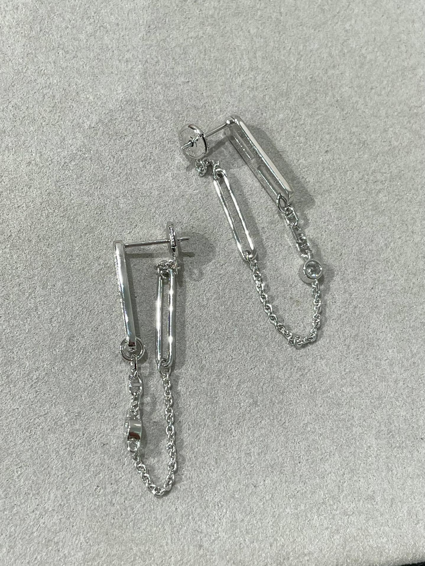 [Violet JW]CHAINE CHAOS DIAMOND DROP EARRINGS