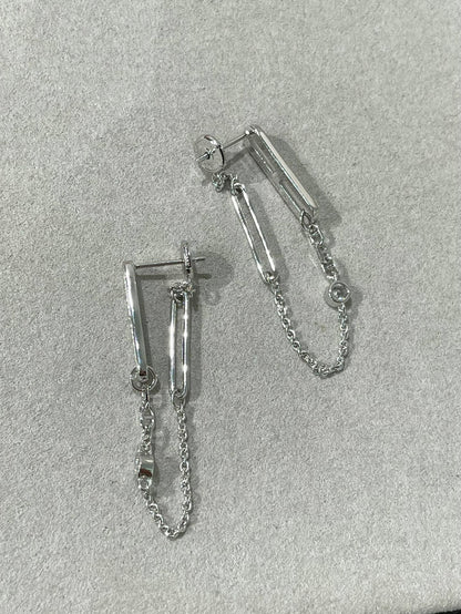 [Violet JW]CHAINE CHAOS DIAMOND DROP EARRINGS