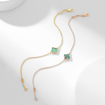 [Violet JW]CLOVER BRACELET MALACHITE 1 MOTIF