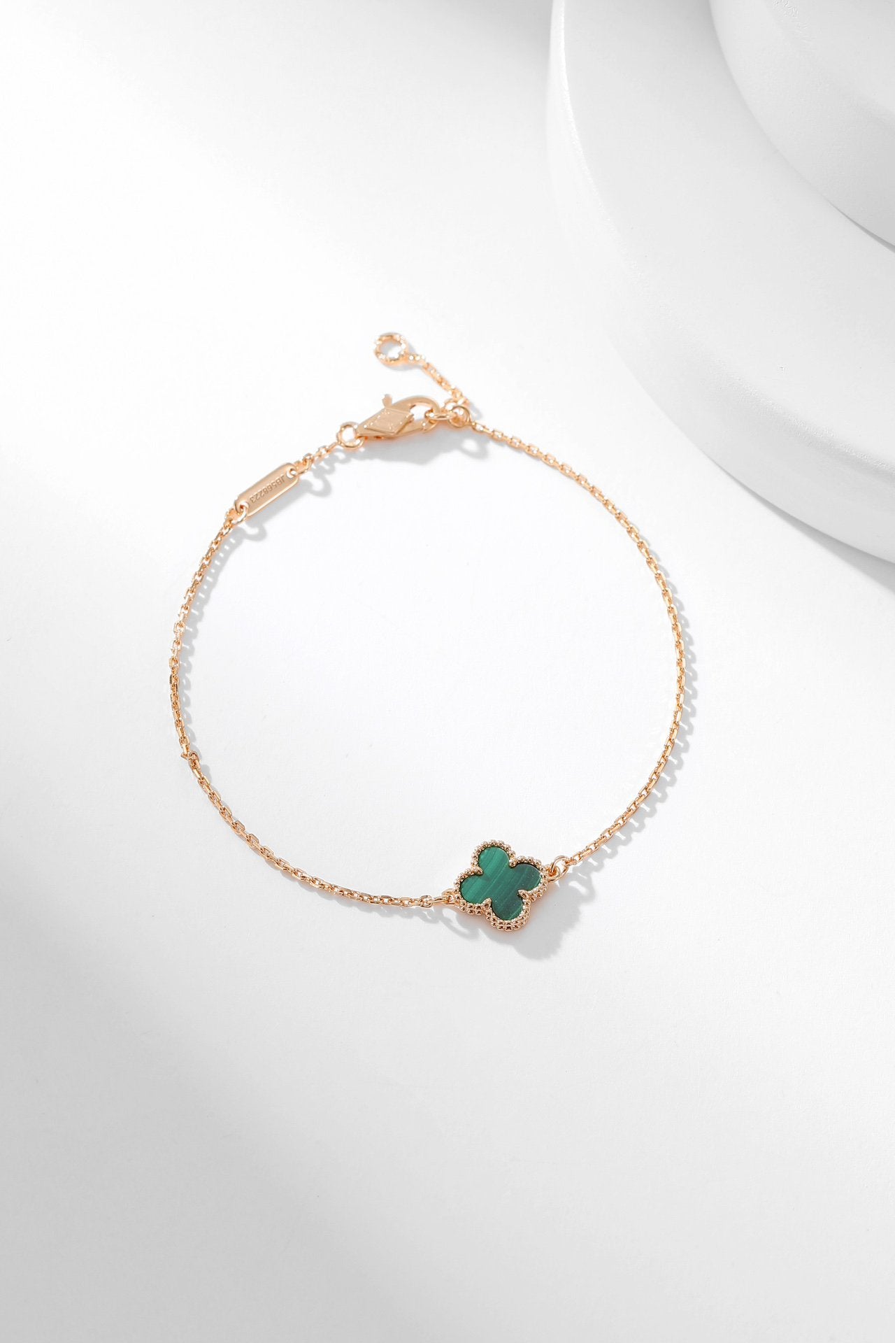 [Violet JW]CLOVER BRACELET MALACHITE 1 MOTIF