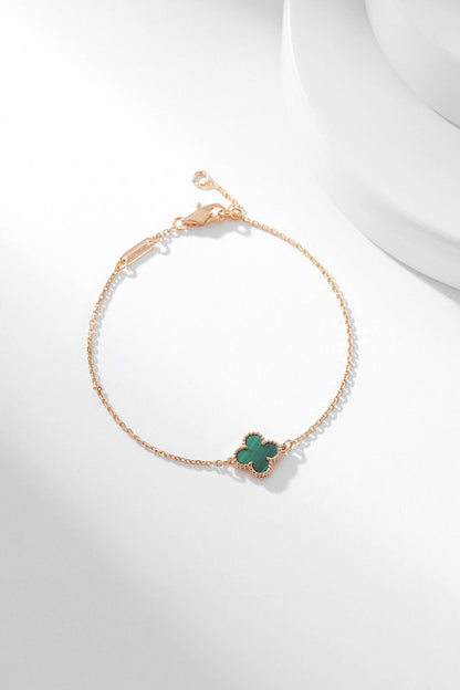 [Violet JW]CLOVER BRACELET MALACHITE 1 MOTIF