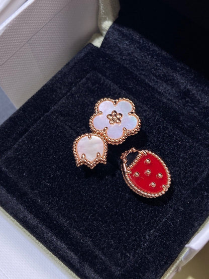 [Violet JW]LUCKY 3 MOTIF ROSE GOLD RING