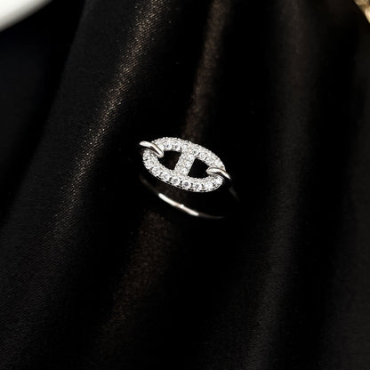 [Violet JW]RONDE SMALL SILVER DIAMOND RING