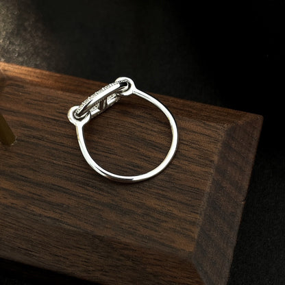 [Violet JW]RONDE SMALL SILVER DIAMOND RING