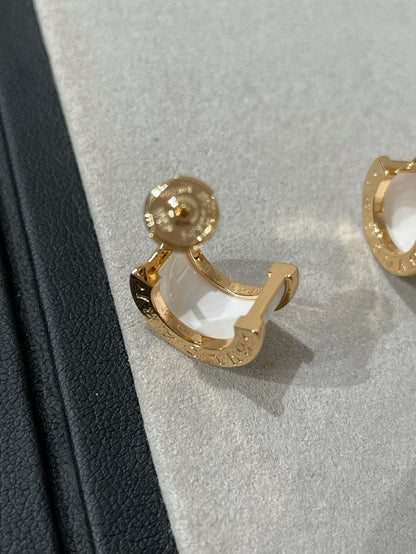 [Violet JW]ZERO 1 PINK GOLD CERAMIC EARRINGS