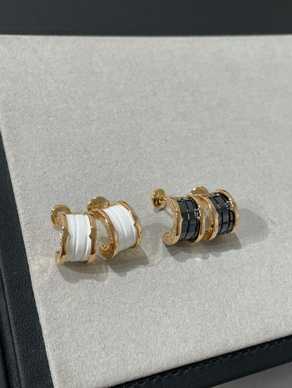 [Violet JW]ZERO 1 PINK GOLD CERAMIC EARRINGS
