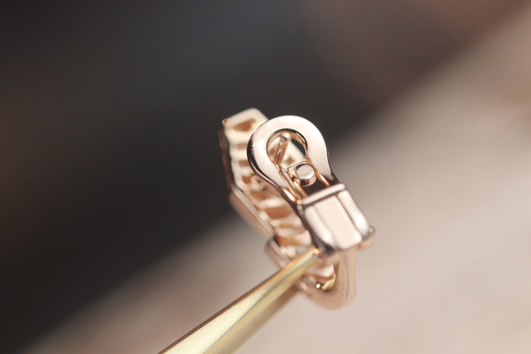 [Violet JW]SERPENT PINK GOLD DIAMOND EARRINGS