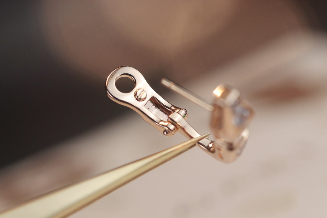 [Violet JW]SERPENT PINK GOLD DIAMOND EARRINGS