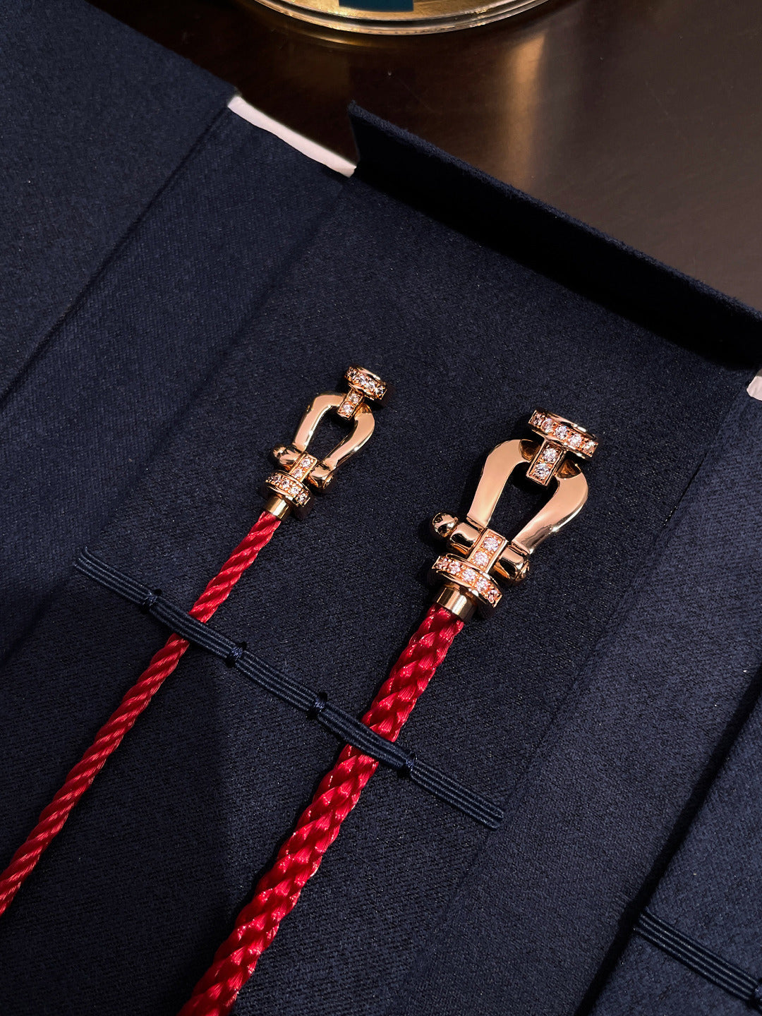 [Violet JW]FORCE 10 HALF DIAMOND PINK GOLD RED CORDERI LARGE AND MEDIUM MODEL