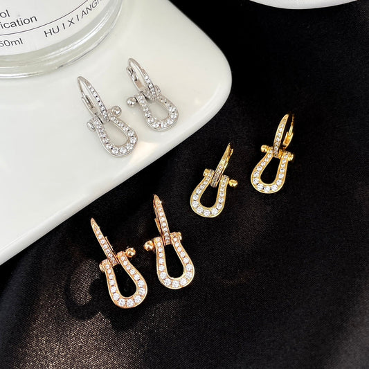 [Violet JW]FORCE 10 FULL DIAMOND DROP EARRINGS MEDIUM MODEL