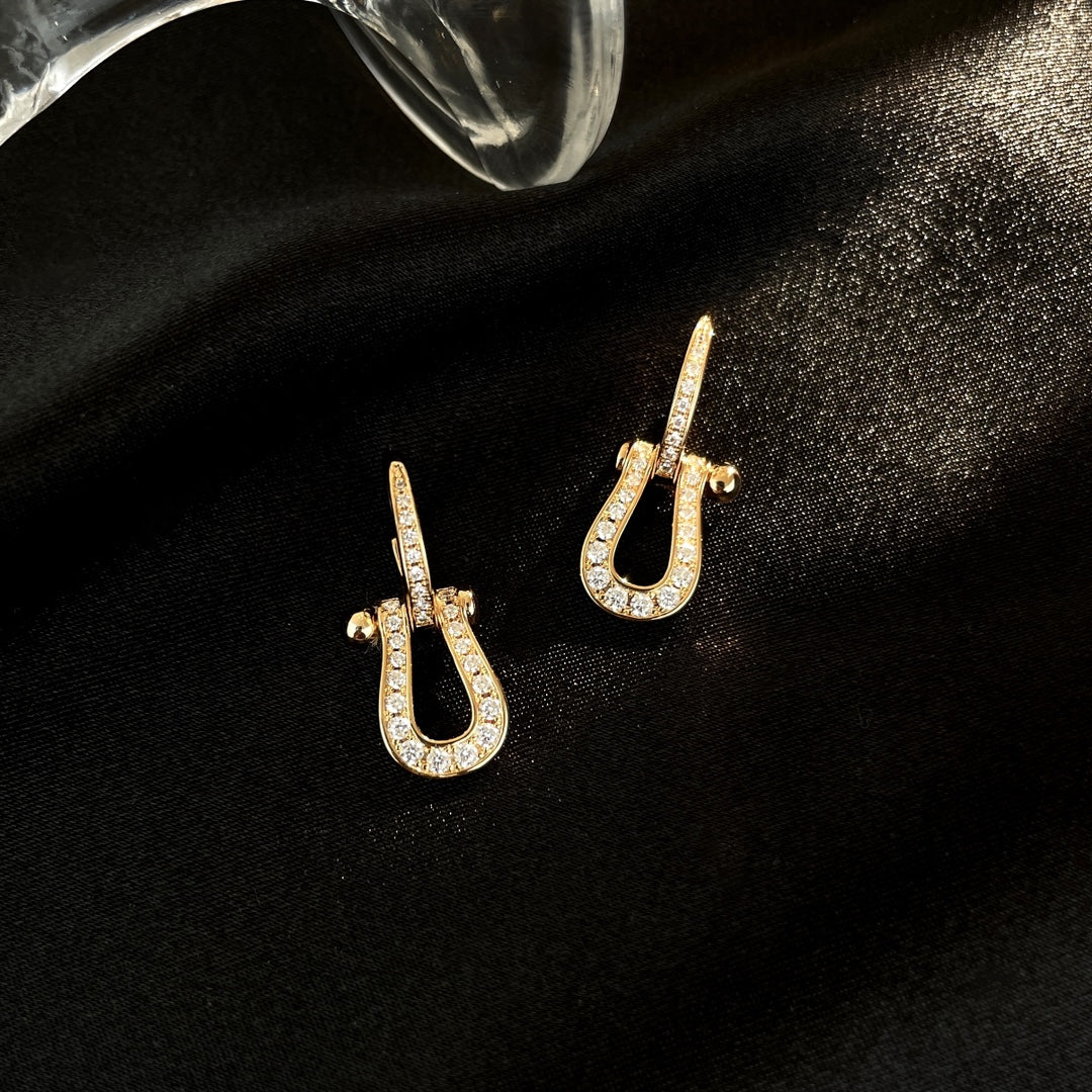 [Violet JW]FORCE 10 FULL DIAMOND DROP EARRINGS MEDIUM MODEL