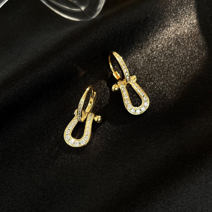 [Violet JW]FORCE 10 FULL DIAMOND DROP EARRINGS MEDIUM MODEL