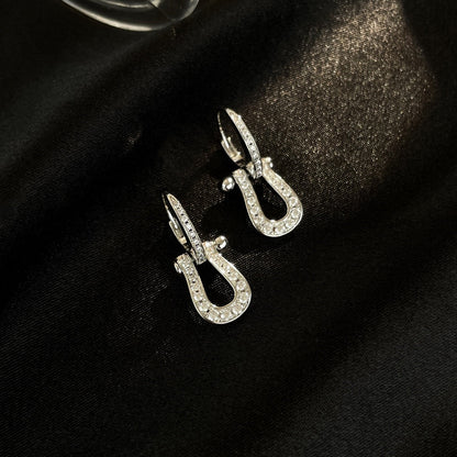 [Violet JW]FORCE 10 FULL DIAMOND DROP EARRINGS MEDIUM MODEL