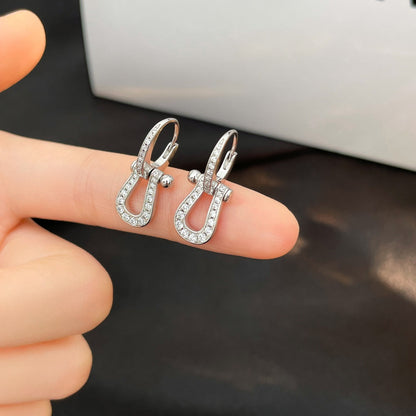 [Violet JW]FORCE 10 FULL DIAMOND DROP EARRINGS MEDIUM MODEL