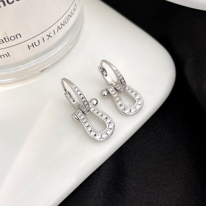 [Violet JW]FORCE 10 FULL DIAMOND DROP EARRINGS MEDIUM MODEL
