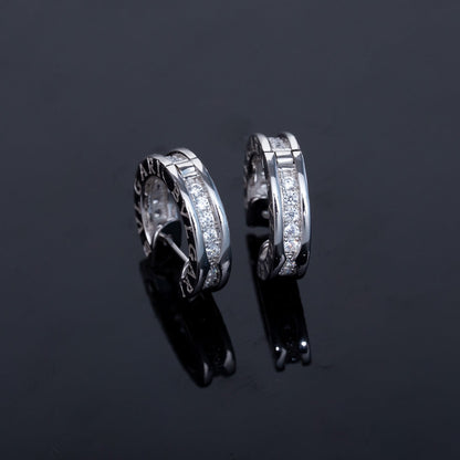 [Violet JW]ZERO 1 MINI SILVER DIAMOND EARRINGS