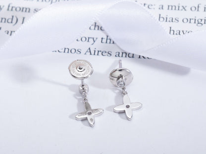 [Violet JW]VIDYLLE SILVER DIAMOND MINI DROP EARRINGS