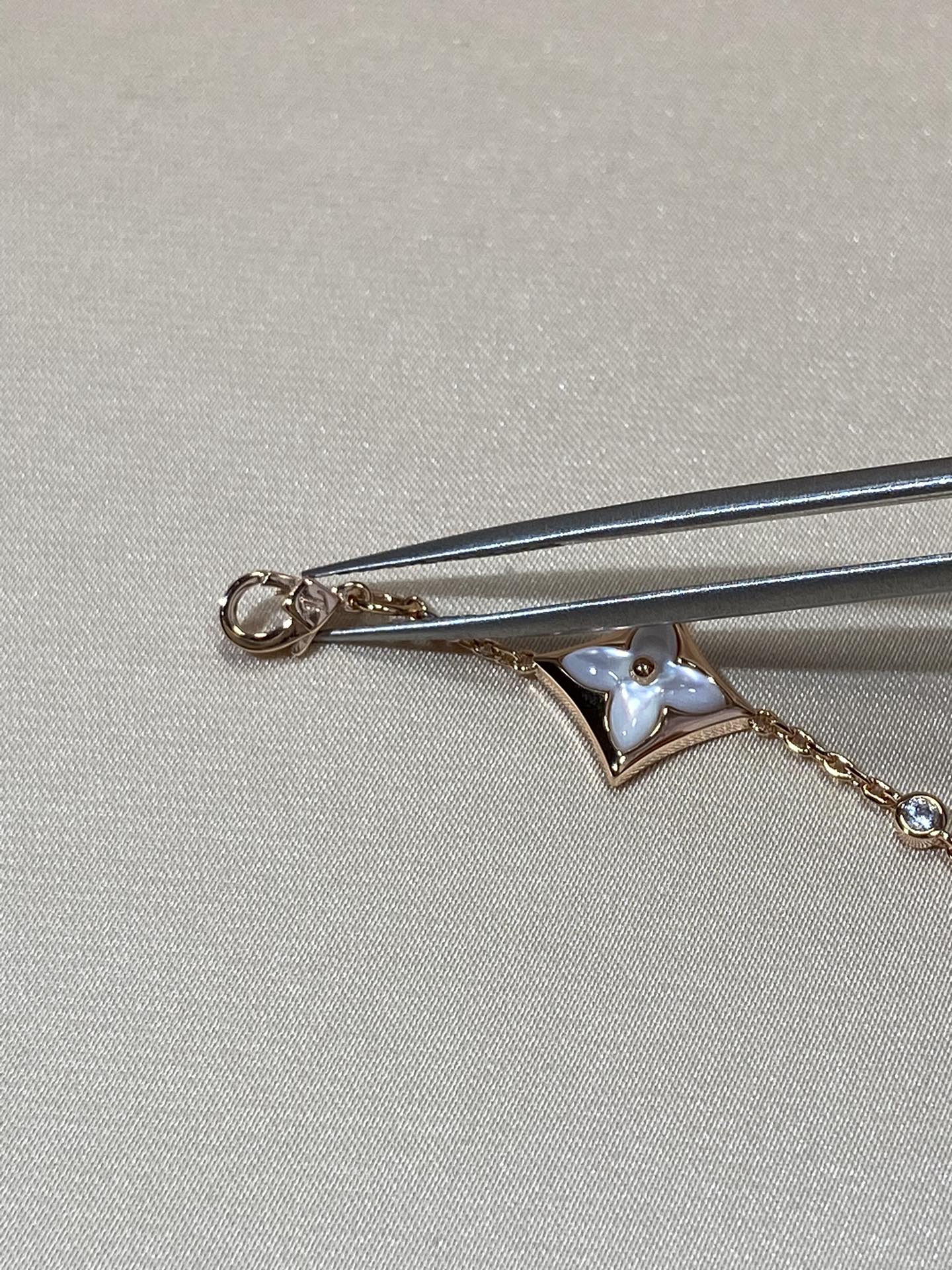 [Violet JW]STAR 4 MOTIF MOP DIAMOND PINK GOLD BRACELET