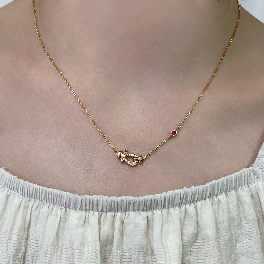 [Violet JW]FORCE 10 DIAMOND PINK GOLD NECKLACE
