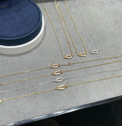 [Violet JW]FORCE 10 DIAMOND PINK GOLD NECKLACE