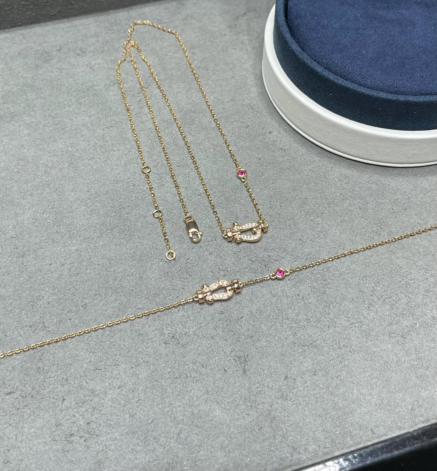 [Violet JW]FORCE 10 DIAMOND PINK GOLD NECKLACE