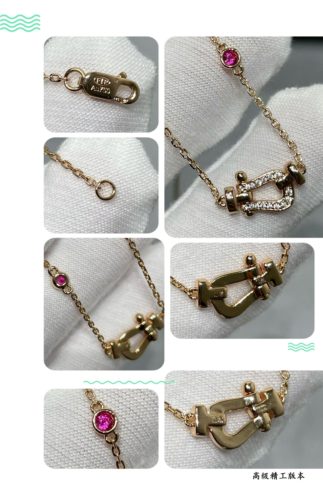 [Violet JW]FORCE 10 DIAMOND PINK GOLD NECKLACE