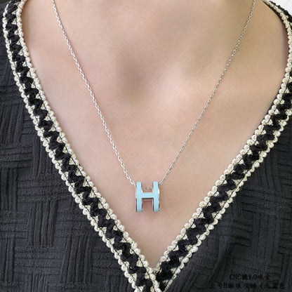 [Violet JW]POP H SKY BLUE NECKLACE