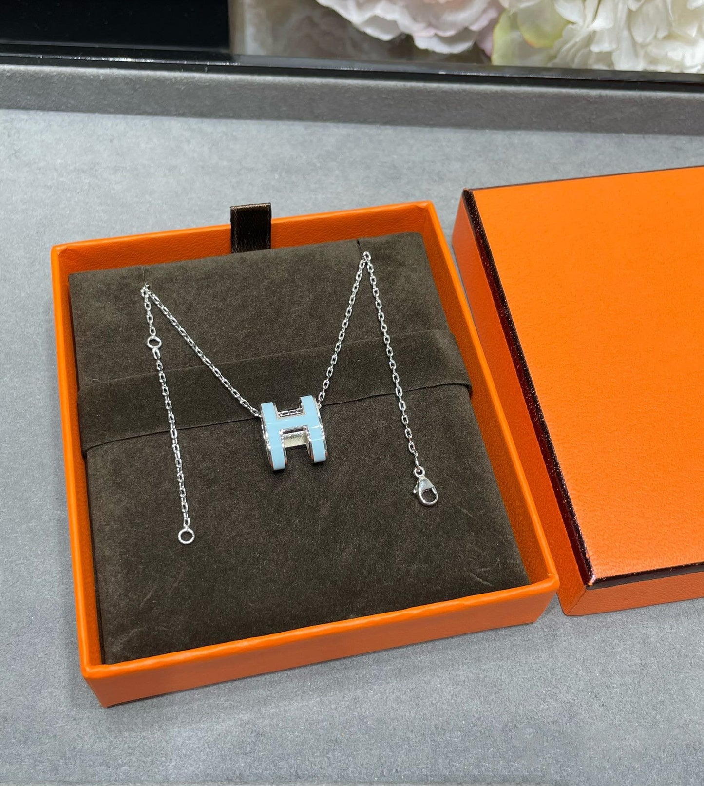 [Violet JW]POP H SKY BLUE NECKLACE