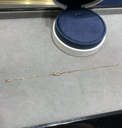 [Violet JW]FORCE 10 DIAMOND CHAIN LINK PINK GOLD BRACELET