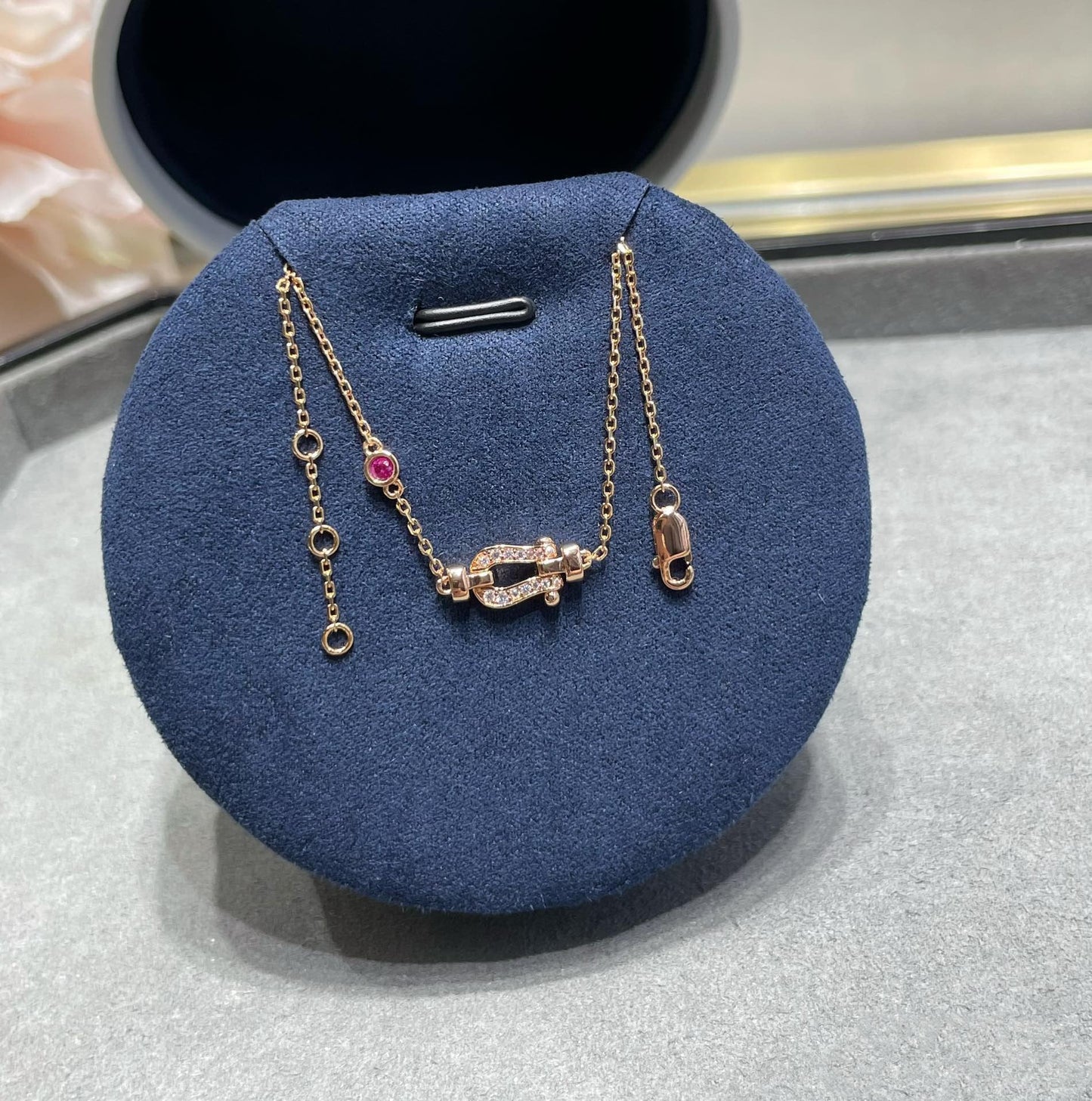 [Violet JW]FORCE 10 DIAMOND CHAIN LINK PINK GOLD BRACELET