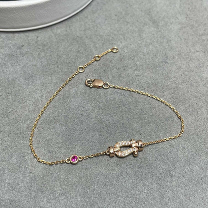 [Violet JW]FORCE 10 DIAMOND CHAIN LINK PINK GOLD BRACELET