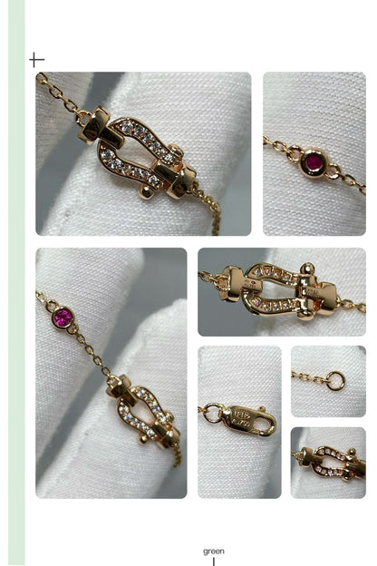 [Violet JW]FORCE 10 DIAMOND CHAIN LINK PINK GOLD BRACELET