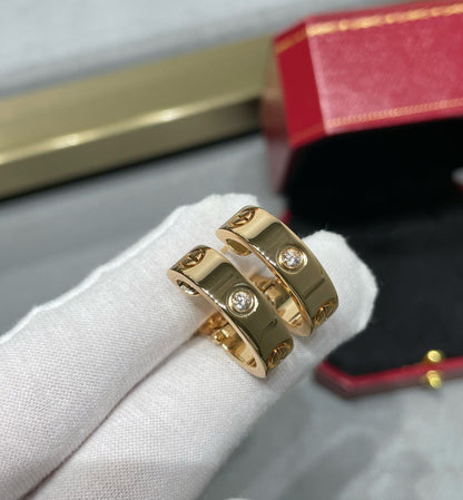 [Violet JW]LOVE 5.5MM 1 DIAMOND EARRINGS